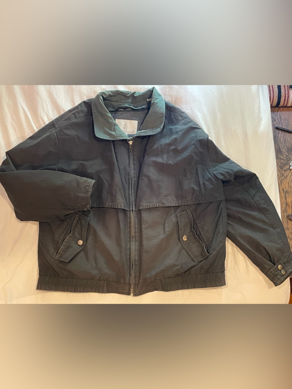 London Fog Men's Dark Green Zip Front Jacket M/L